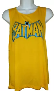 New Juniors Large 11-13 Batman Cut-out Back Yellow Cute Sleeveless t-shirt - Picture 1 of 3