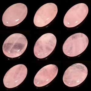 VALENTINE LOVE NATURAL TRANSLUCENT PINK ROSE QUARTZ OVAL CABOCHON GEMSTONE CB- - Picture 1 of 10