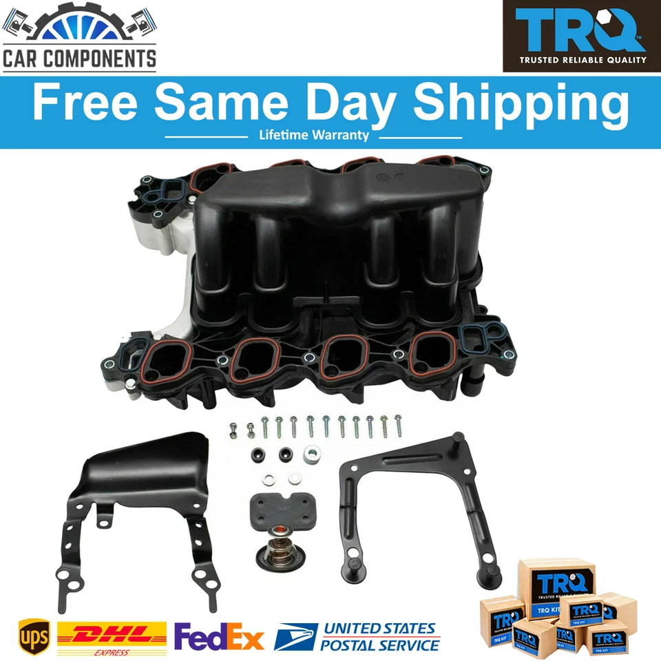 TRQ 进气歧管带恒温器和垫圈套件适用于 1999 - 11 福特林肯水星 — 第 1/4 张图片