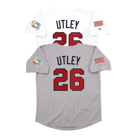 Chase Utley 2006 Team USA World Baseball Classic WBC (Home/Road) Men's Jersey Cover