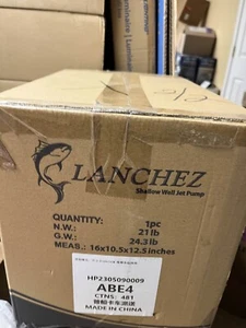 Lanchez 1HP Shallow Well Jet Pump 115V - 1294GPH 82ft Head Cast Iron JGP-2JH-110 - Picture 1 of 2