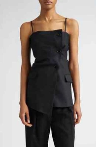 ACNE STUDIOS Shoulder Strap Suit Top Linen Camisole Strappy Stretch AC0680 $620 - Picture 1 of 24