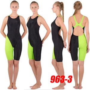 HXBY 963-3 WOMEN'S COMPETITION TRAINING RACING KNEESKIN SWIMWEAR S US GIRLS 9-10 - Picture 1 of 2