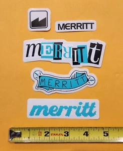Merritt Bmx Frame Decals ( Lot of 5 ) AUTHENTIC MERRITT BMX DECALS - Picture 1 of 1