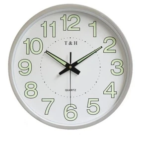 Wanduhr Uhr Ohne Ticken Wanduhr Batterie 30 cm-Grau - Bild 1 von 1