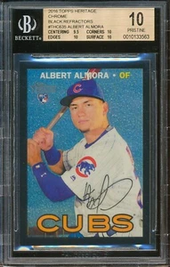 BGS 10 2016 Heritage ALBERT ALMORA Black Refractor /67 RC #635 Cubs PRISTINE - Picture 1 of 3