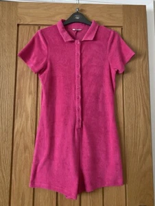 Jack Wills Hot Pink Terry Shorts Hot Pants Playsuit ~ Size 8-10 ~ BNWT - Picture 1 of 5