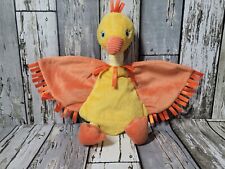 Retired Rare Jellycat Yellow Orange Duck Lovey Security Soother Plush Stuffy 