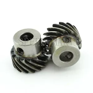 2x 1M-15T Metall Spirale Kegelrad Motor Getriebe großes Drehmoment 90° Zahnradbohrung 8mm - Bild 1 von 5