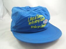 Irving Microlene Tune Up In Every Tank Hat Vintage Blue Snapback Baseball Cap