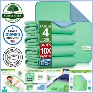 Copriletto Impermeabile Lavabile 34x36 Riutilizzabile Pee Pads per Adulti Cani e Anziani - Foto 1 di 8