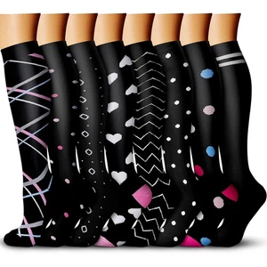 Compression Socks (8 Pairs), 15-20 mmHg is Best Athletic for Men & Women, Run... - Bild 1 von 6