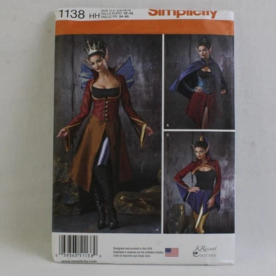 Simplicity Krescent Costumes 1138 Fantasy Style Womens Size HH (6, 8, 10, 12) - Image 1 of 4