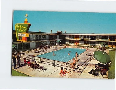 Postcard Pool View Holiday Inn East Peoria Illinois USA - Image 1 of 2