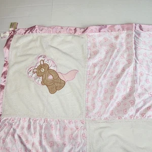 Gund Bear Tales collection pink white baby blanket 58597 - Picture 1 of 7