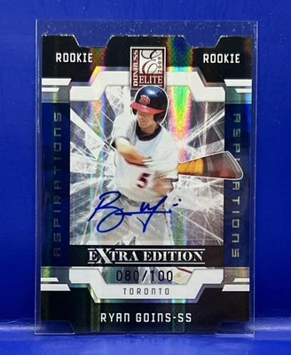 2009 Donruss Elite Extra Edition #104 Ryan Goins Auto #/100 Toronto Blue Jays - Image 1 of 2
