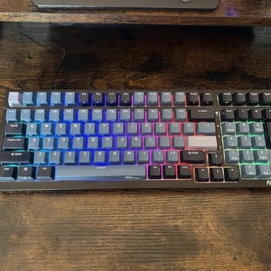 Royal Kludge RK98 Keyboard, Bluetooth, Wireless, Backlit, Mechanical “blue” Keys - Picture 1 of 11