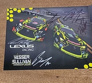 2025 Vasser Sullivan Lexus GT3 GTD GTDP signed Indianapolis IMSA WTSC 5 Drivers  - Picture 1 of 3