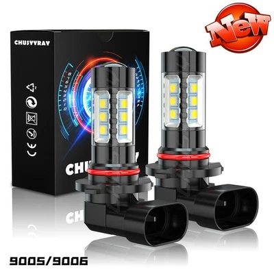 Пара светодиодных противотуманных фар 9145 9140 H10 супербелые 20000 лм 6000K 80 Вт - Изображение 1 из 4