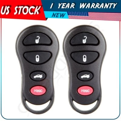 2 Remote Car Key Fob for Jeep Liberty Chrysler Sebring 2001 2002 2003 2004 2005 - Image 1 of 4