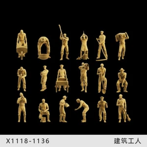 Figura miniatura de escena de trabajador de construcción 1/35 1/43 1/64 para automóviles vehículos - Imagen 1 de 5