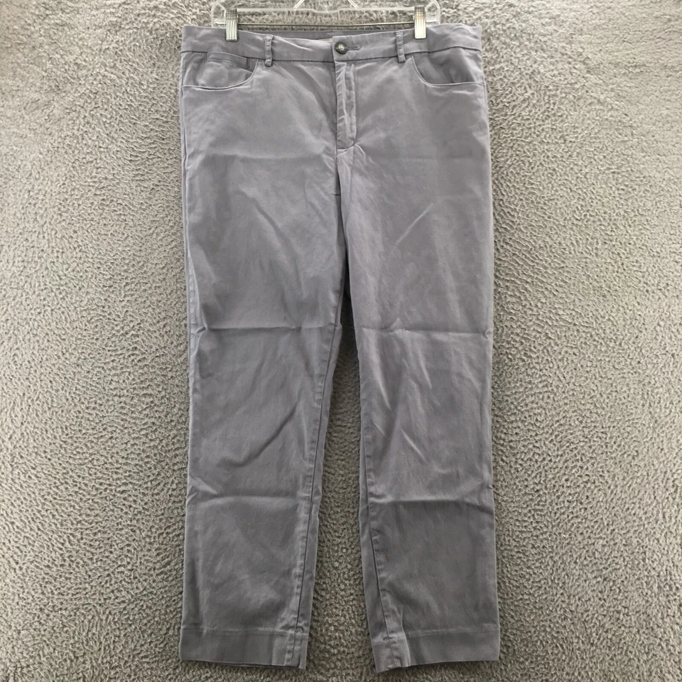 KUT From The Kloth Chino Pants Women 14 (actual 38x28) Gray High Rise Flat Front - Image 1 of 4