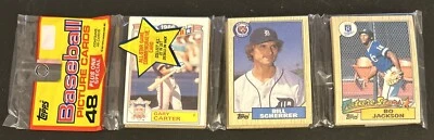 Pack 1987 Gary Carter Bill Scherrer Bo Jackson Chris Brown Roger Craig José Cruz Foto 1 de 2