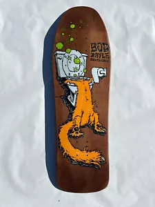 Santa Cruz "NHS 1990" Bod Boyle Sick Cat Reissue Brown Stain Skateboard Deck - Bild 1 von 10