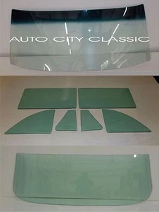 1963 1964 1965 Ford Fairlane 1963 Mercury Meteor 2 Door Hardtop Glass Set Green - Picture 1 of 4