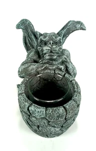 Gargoyle Votive Candle Holder Gray Winged Goth Figure Summit NEW - Picture 1 of 12