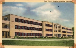 Huey P. Long Memorial Krankenhaus Pineville Louisiana alte Postkarte verschickt - Bild 1 von 2