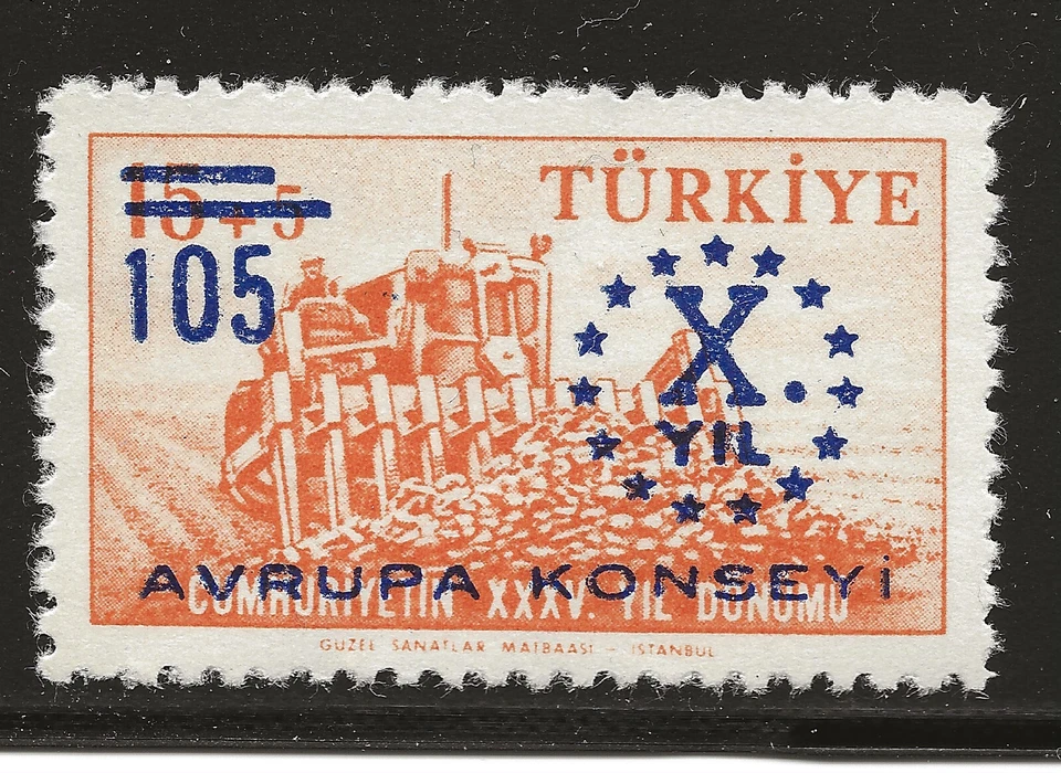 Turkey Scott #1440, juego completo único 1959 FVF MNH Foto 1 de 1