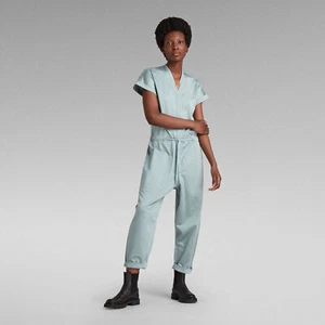 G-Star Damen Button Text Jumpsuit Synthetic Blue Womens Overall Größe: S - Bild 1 von 5