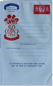 GB QEII 1953 6d Aerogram Air Letter Unused Coronation Airmail A10 - Picture 1 of 1