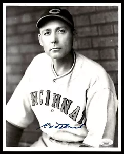 EDD ROUSH SIGNED 8X10 PHOTO WITH JSA COA - CINCINNATI REDS - Picture 1 of 1