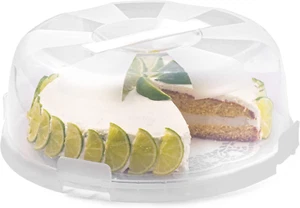 | Porta Torta O Dolci Delice Con Coperchio| Colore Bianco | 4 Chiusure Di Sicure - Foto 1 di 12