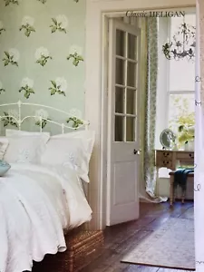 Papel pintado Laura Ashley Heligan Eau de Nil 8 rollos RARO W068622-A/1 envío y devolución gratuitos - Imagen 1 de 17