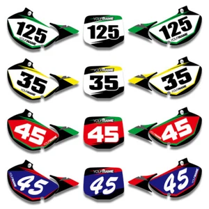 For Kawasaki KX125 KX250 1999-2002 Motocross Number Plate Decals Custom Name - Picture 1 of 2