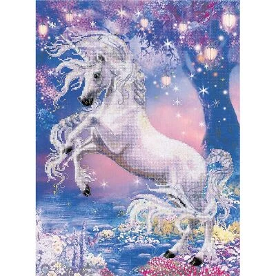   Kit punto de cruz fondo color unicornio 0024PT Riolis    Foto 1 de 4