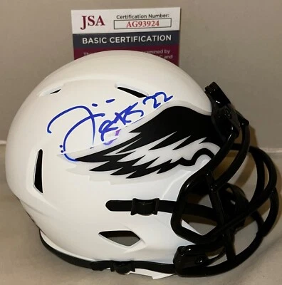 Мини-шлем с подписью Duce Staley Philadelphia Eagles Lunar Eclipse доказательство JSA - Изображение 1 из 3