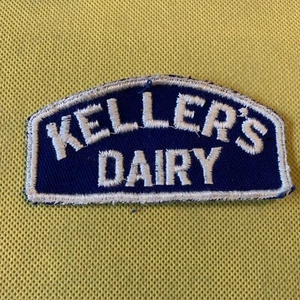 KELLER'S DAIRY FREDONIA NY Employee Uniform Hat Patch 1C 4” x 2” - Picture 1 of 2