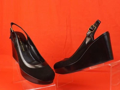 NUEVO EN CAJA SANDALIA MARC BY MARC JACOBS PLATAFORMA CUERO GAMUZA NEGRA CUÑA HONDA 37.5 Foto 1 de 4