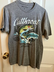 Palmer Cash Men's Uinta Brewing Cutthroat Pale Ale T-Shirt Gray Large - Picture 1 of 3