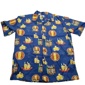 Camisa de Cerveza The Paragon Azul Naranja Amarillo Vacaciones XL 1X Algodón Manga Corta - Imagen 1 de 7
