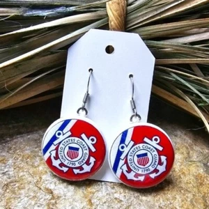 Pendientes de la Guardia Costera de los Estados Unidos USCG recuerdo militar de los Estados Unidos colgantes nuevos con etiquetas - Imagen 1 de 1