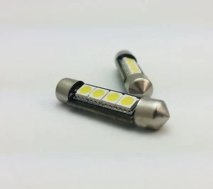 2x C10W 264 42MM 4 SMD Led Interior Number Plate bulbs Light White - Picture 1 of 2