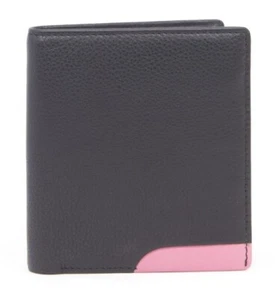 Graffiti/Golunski leather gents note case Style 79021 Col Black/Pink RFID New - Picture 1 of 2