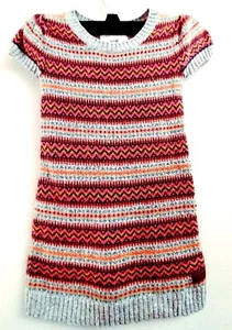 H&M LOGG. Strickkleid Mädchen 2-4 Jahre grau rosa bunt Fair Isle nordischer Druck - Bild 1 von 5