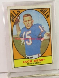 Topps 24~Jack Kemp~Quarterback~Buffalo Bills~AFL~1969 Card~Calcio - Foto 1 di 2