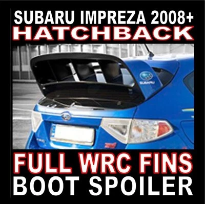 Alerón trasero con aletas WRC completo para Subaru Impreza 2008+ GRB hatchback - Imagen 1 de 4